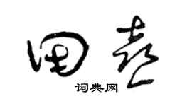 曾庆福田喜草书个性签名怎么写