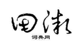 曾庆福田微草书个性签名怎么写