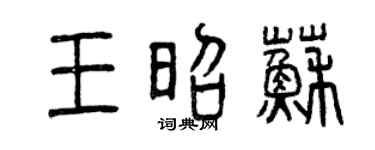 曾庆福王昭苏篆书个性签名怎么写