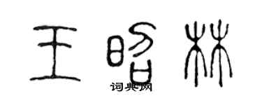 陈声远王昭林篆书个性签名怎么写