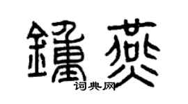 曾庆福钟燕篆书个性签名怎么写