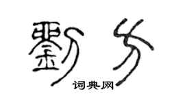 陈声远刘方篆书个性签名怎么写