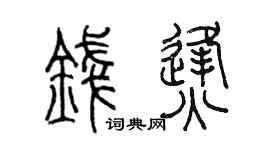 陈墨钱烽篆书个性签名怎么写