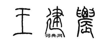 陈墨王建农篆书个性签名怎么写