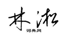 梁锦英林淞草书个性签名怎么写