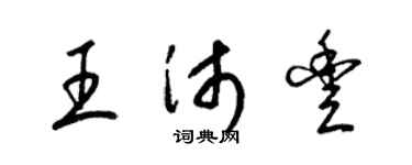 梁锦英王沛丰草书个性签名怎么写