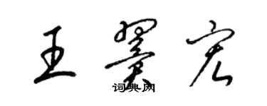 梁锦英王翼宏草书个性签名怎么写
