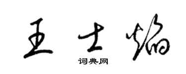 梁锦英王士焰草书个性签名怎么写