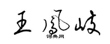 梁锦英王凤岐草书个性签名怎么写