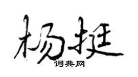 曾庆福杨挺行书个性签名怎么写