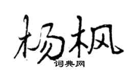 曾庆福杨枫行书个性签名怎么写