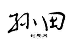 曾庆福孙田行书个性签名怎么写