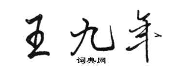 骆恒光王九年行书个性签名怎么写