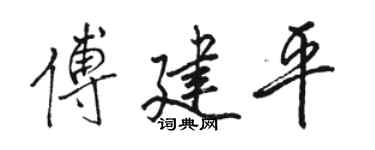 骆恒光傅建平行书个性签名怎么写