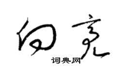 梁锦英向亮草书个性签名怎么写