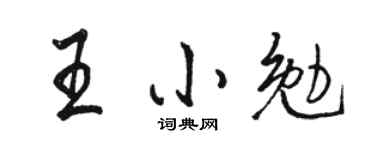 骆恒光王小勉行书个性签名怎么写