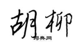 王正良胡柳行书个性签名怎么写