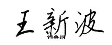 王正良王新波行书个性签名怎么写