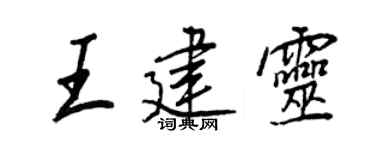 王正良王建灵行书个性签名怎么写