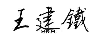 王正良王建铁行书个性签名怎么写