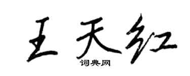 王正良王天红行书个性签名怎么写