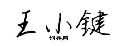 王正良王小键行书个性签名怎么写