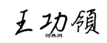 王正良王功领行书个性签名怎么写