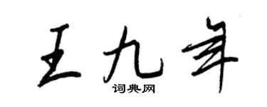 王正良王九年行书个性签名怎么写