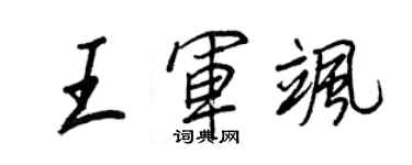 王正良王军飒行书个性签名怎么写