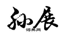 胡问遂孙展行书个性签名怎么写