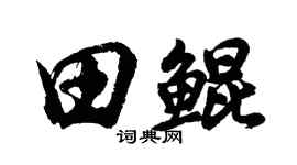 胡问遂田鲲行书个性签名怎么写