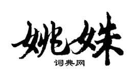 胡问遂姚姝行书个性签名怎么写