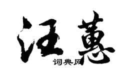 胡问遂汪蕙行书个性签名怎么写