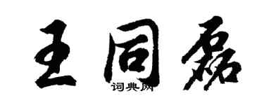 胡问遂王同磊行书个性签名怎么写