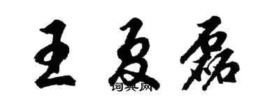 胡问遂王夏磊行书个性签名怎么写