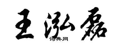 胡问遂王泓磊行书个性签名怎么写