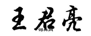 胡问遂王君亮行书个性签名怎么写