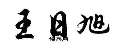 胡问遂王日旭行书个性签名怎么写