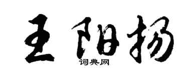 胡问遂王阳扬行书个性签名怎么写