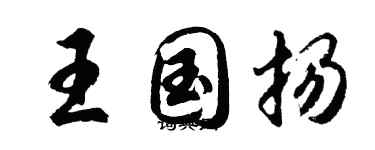 胡问遂王国扬行书个性签名怎么写