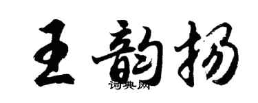 胡问遂王韵扬行书个性签名怎么写