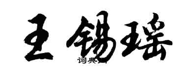 胡问遂王锡瑶行书个性签名怎么写