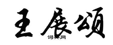 胡问遂王展颂行书个性签名怎么写