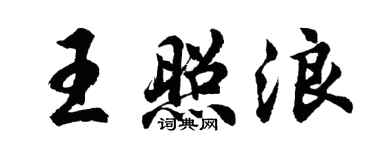 胡问遂王照浪行书个性签名怎么写