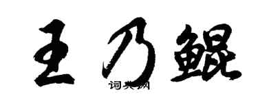 胡问遂王乃鲲行书个性签名怎么写