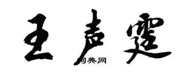 胡问遂王声霆行书个性签名怎么写