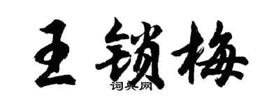 胡问遂王锁梅行书个性签名怎么写