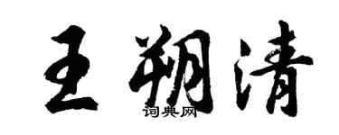 胡问遂王朔清行书个性签名怎么写