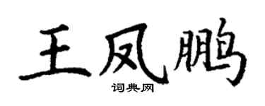 丁谦王凤鹏楷书个性签名怎么写