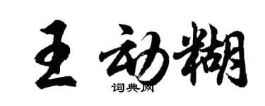 胡问遂王动糊行书个性签名怎么写